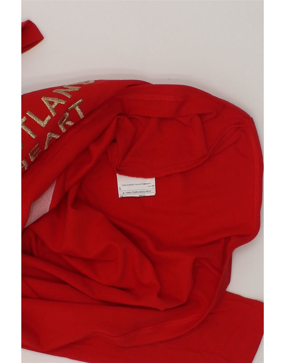BENETTON Girls Top Long Sleeve 6-7 Years Red | Vintage Benetton | Thrift | Second-Hand Benetton | Used Clothing | Messina Hembry 
