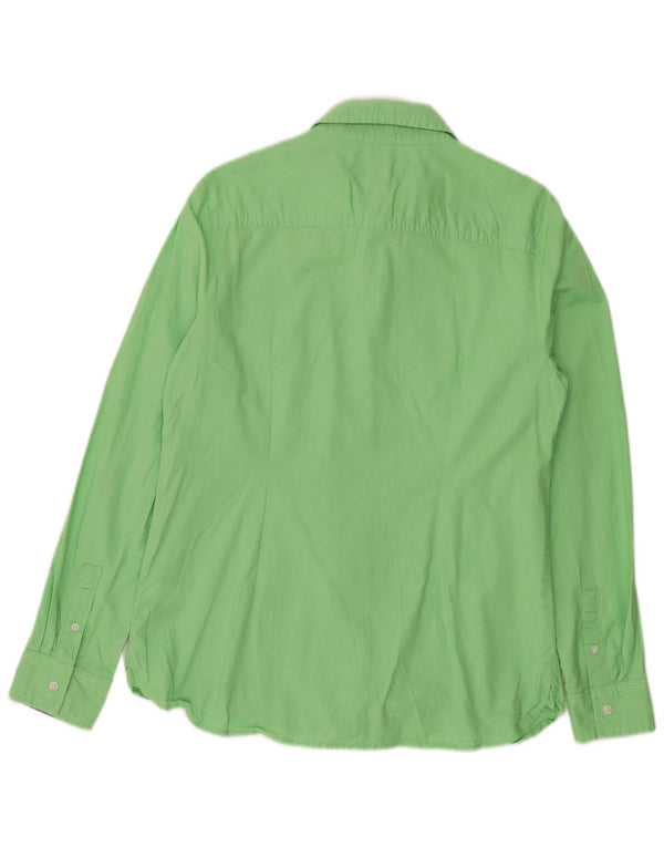 Tommy Hilfiger Dame Classic Fit skjorte UK 14 Medium Green Bomuld