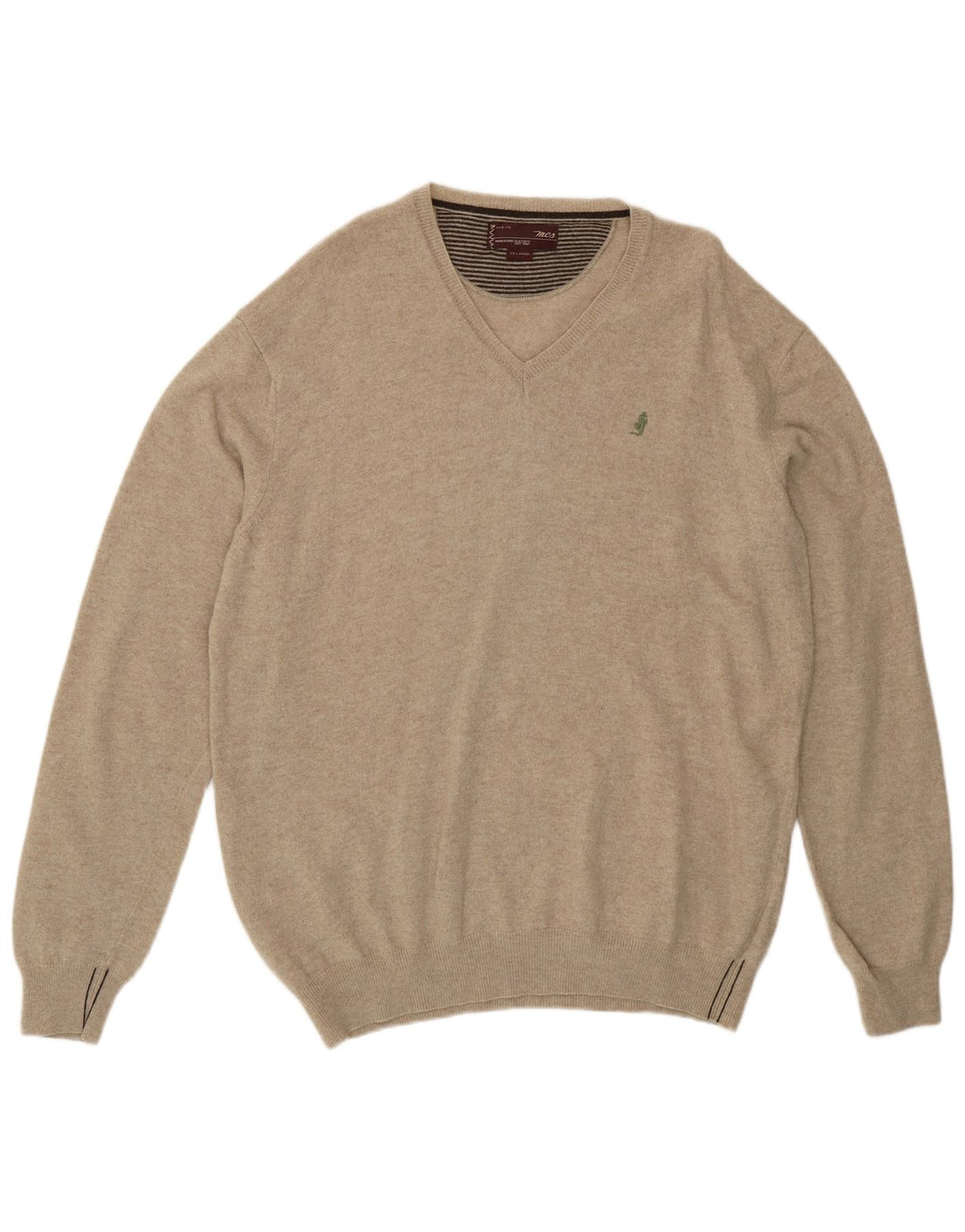 Marlboro Classics Herre V-hals sweater 2XL Beige