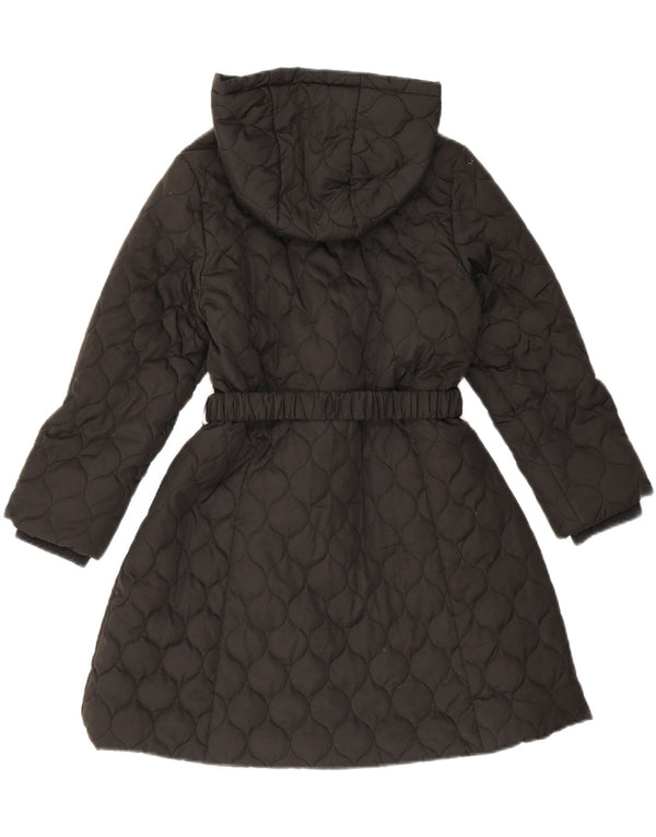 Monsoon Girls Quiltet overfrakke med hætte 9-10 år sort polyester