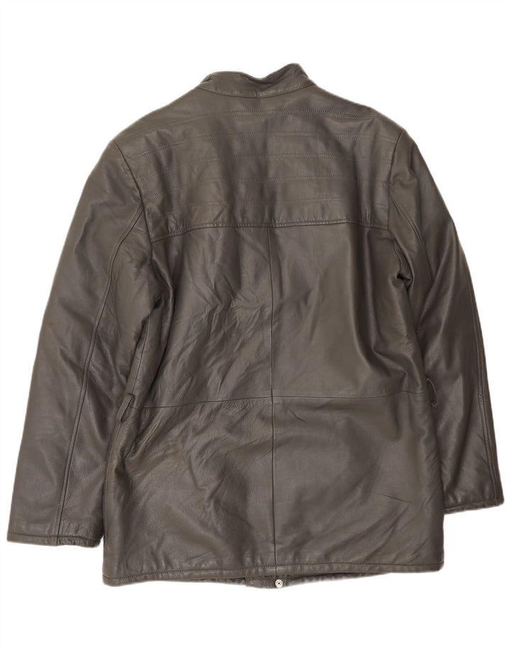 VINTAGE Herre læderjakke UK 38 Medium Grey
