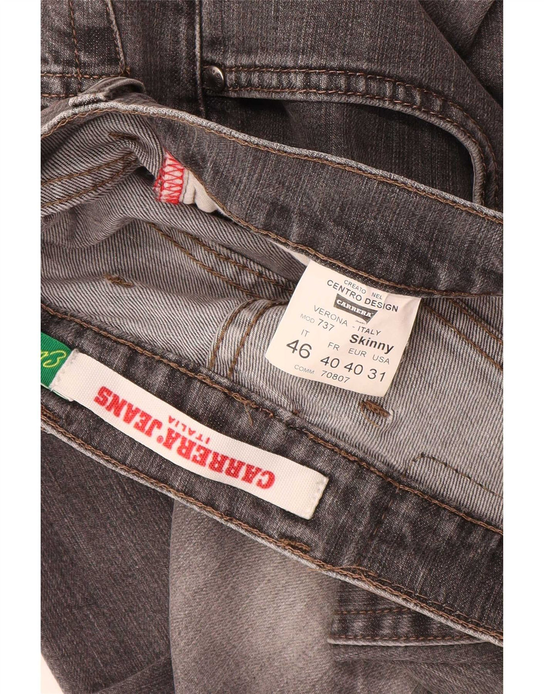 Carrera Dame Skinny Jeans W31 L30 Grå Bomuld