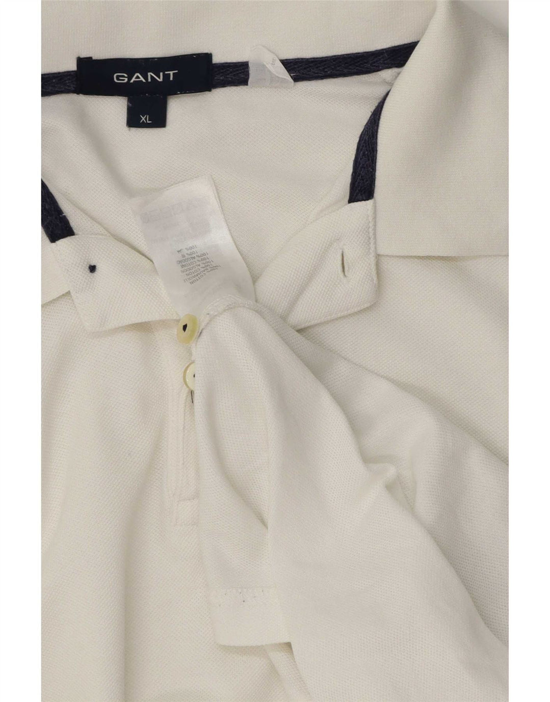 Gant Polo Shirt til mænd XL Hvid Bomuld