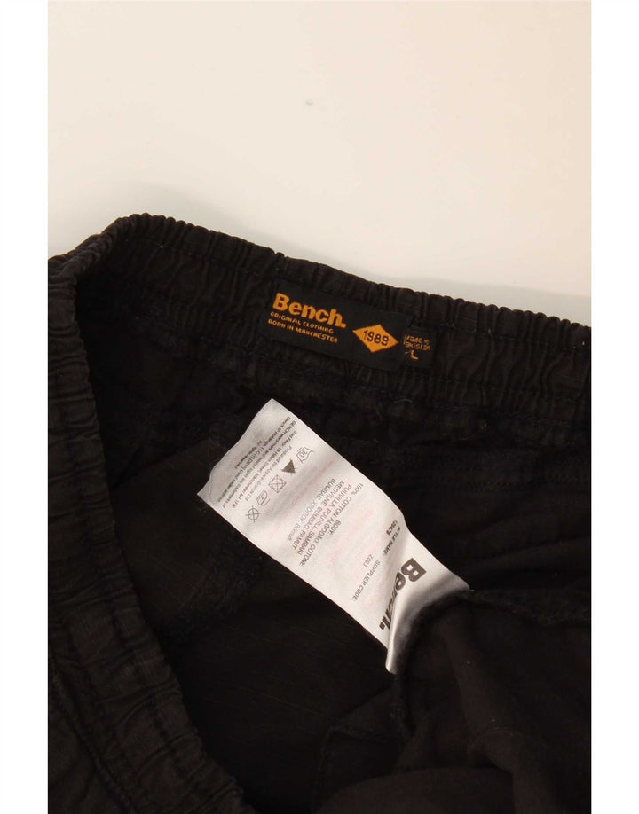 Bænk Herre Joggers Cargo Bukser Large W34 L30 Sort