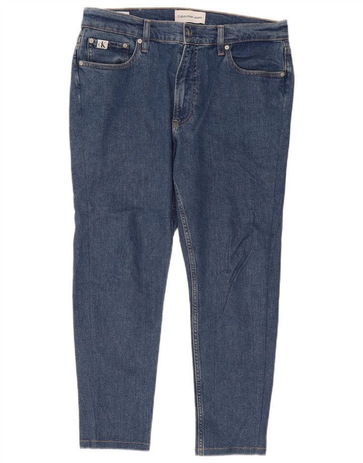 Calvin Klein herre cropped jeans W32 L25 blå bomuld