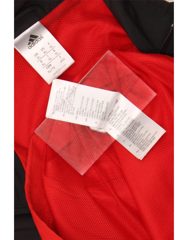 ADIDAS Mens Tracksuit Top Jacket XL Red Colourblock Polyester Vintage Adidas and Second-Hand Adidas from Messina Hembry 