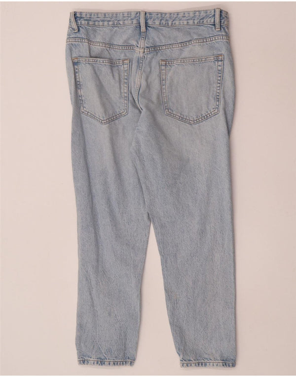 Zara Herre Cropped Tapered Jeans EU 44 Large W34 L26 Blue Cotton