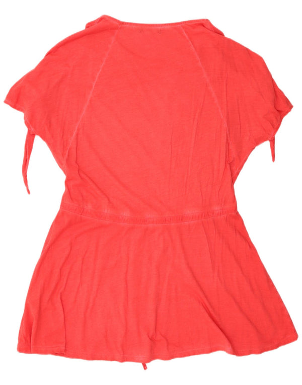 Desigual Kvinders Kortærmede A-Line Kjole UK 14 Medium Orange Floral