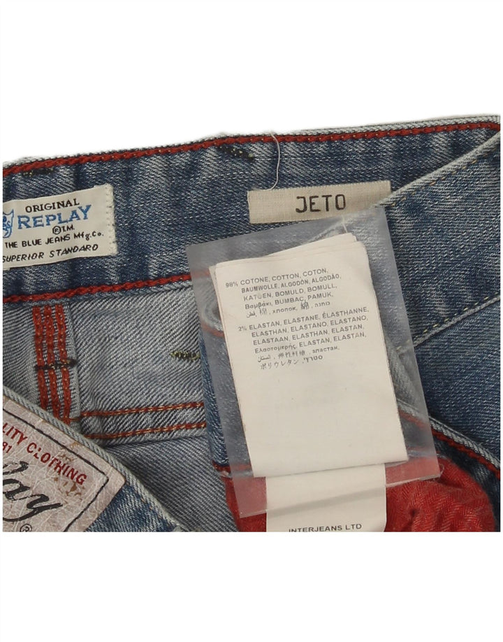 Replay Herre Jeto Slim Jeans W34 L32 Blå Bomuld