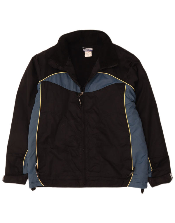 Reebok Herre Graphic Windbreaker Jacket UK 34 XS Sort Colourblock