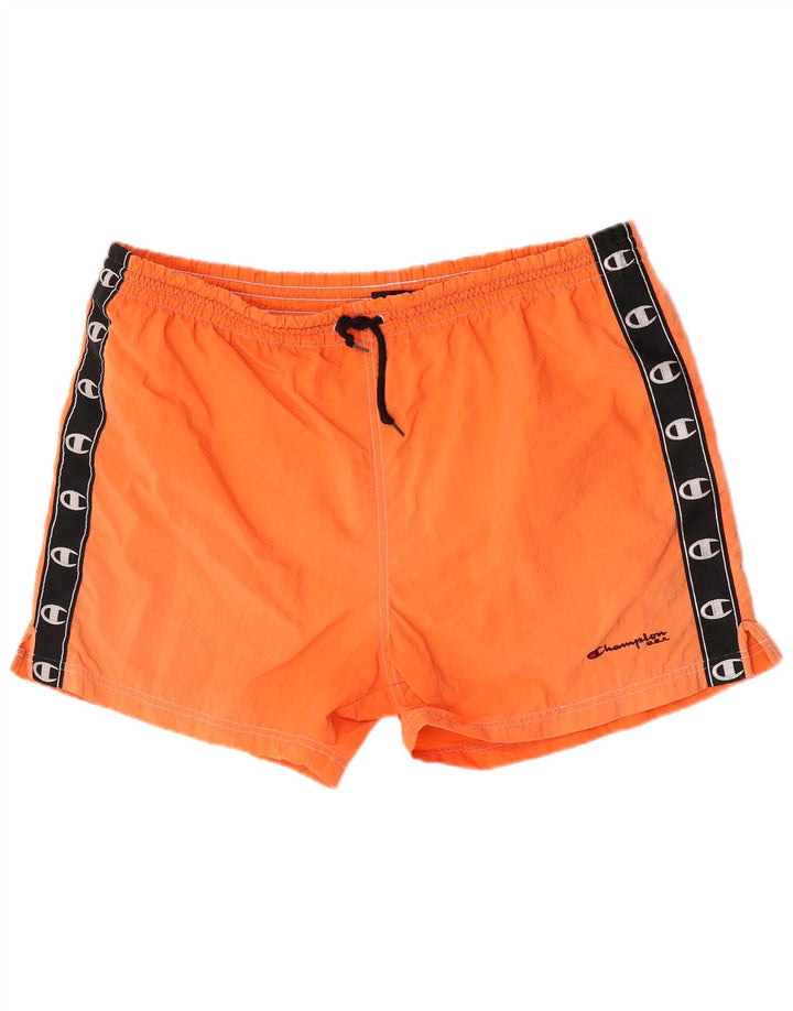 Champion Herre grafiske svømmeshorts 2XL Orange Colourblock Polyamid