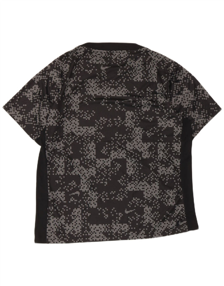 Nike Herre Dri Fit Slim T-Shirt Top XL Sort Geometrisk Polyester