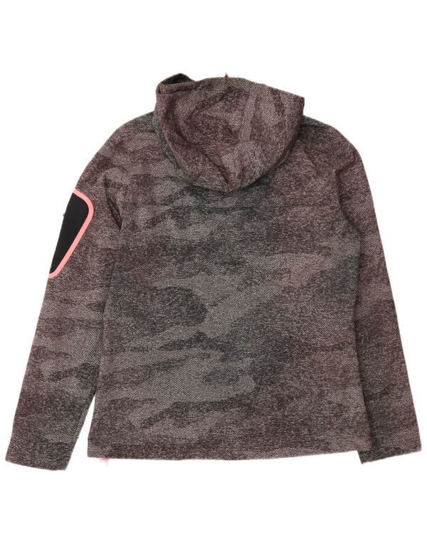 New Balance Dame Hættetrøje Sweater UK 14 Medium Grey Camouflage