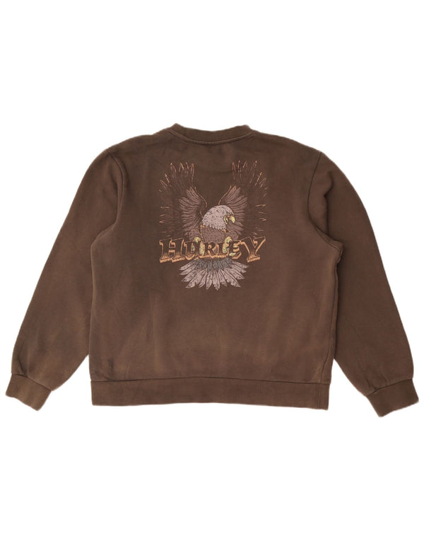 Hurley Herre Grafisk Sweatshirt Jumper XS Brun bomuld