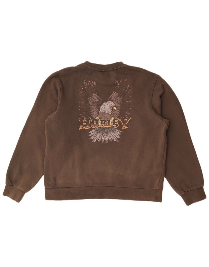Hurley Herre Grafisk Sweatshirt Jumper XS Brun bomuld