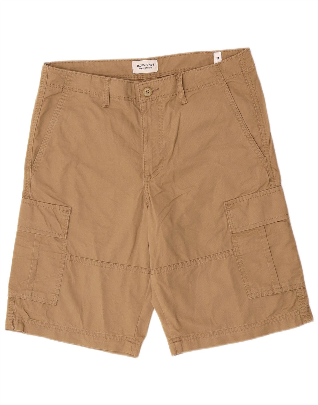 Jack & Jones Herre Cargo Shorts Medium W32 Beige Bomuld