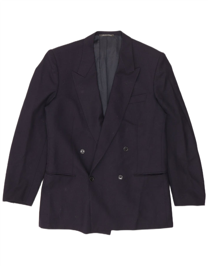 Lubiam Herre dobbeltradet blazerjakke IT 48 Medium Navy Blue