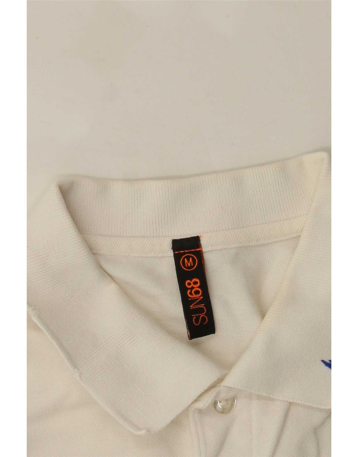Sun68 Herre Grafisk Polo Shirt Medium White