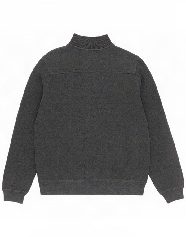 John Partridge Mens Zip Neck Jumper Sweater Medium Grey Cotton
