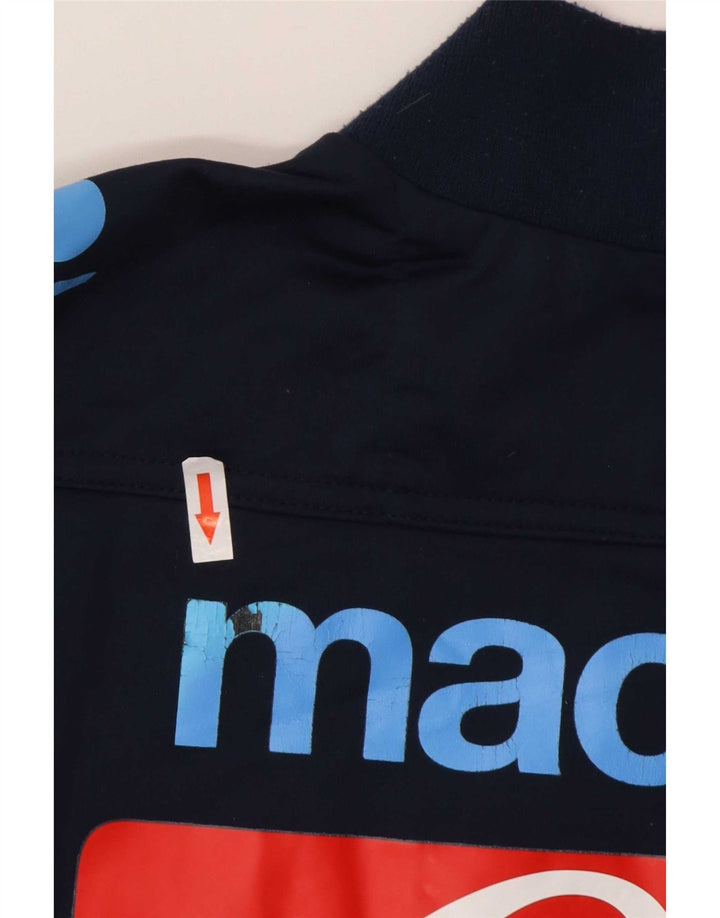 Macron Herre Grafisk Pullover Træningsdragt Top Stor Marineblå Colourblock