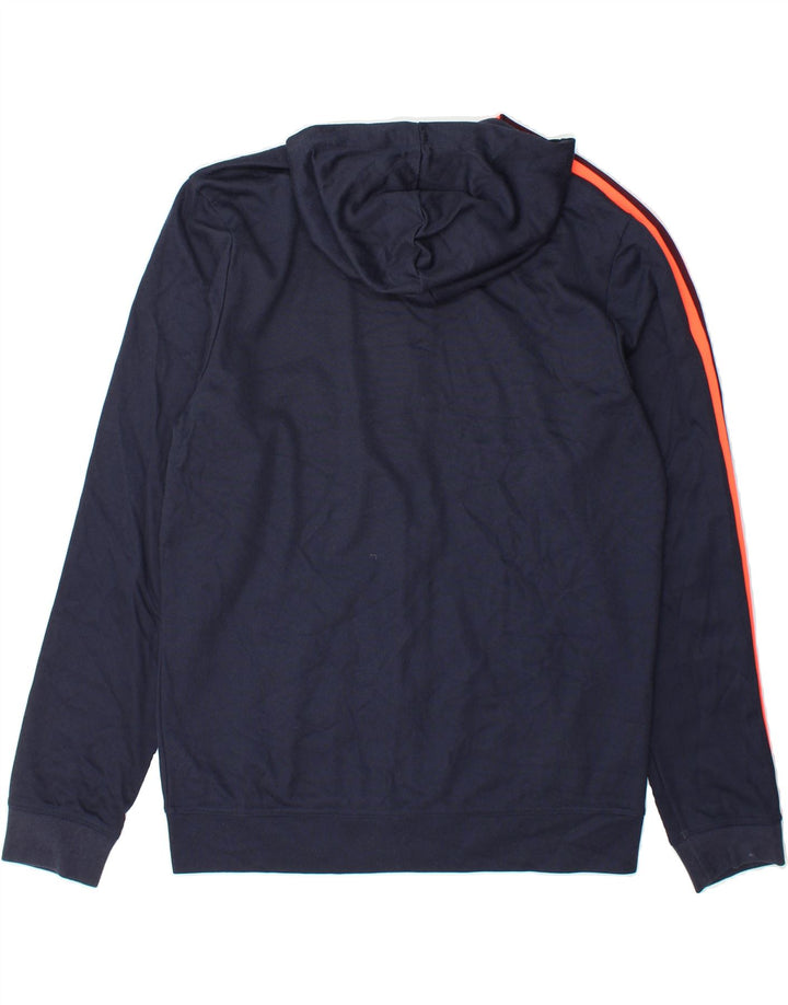 ADIDAS Mens Zip Hoodie Sweater Medium Navy Blue Cotton Vintage Adidas and Second-Hand Adidas from Messina Hembry 