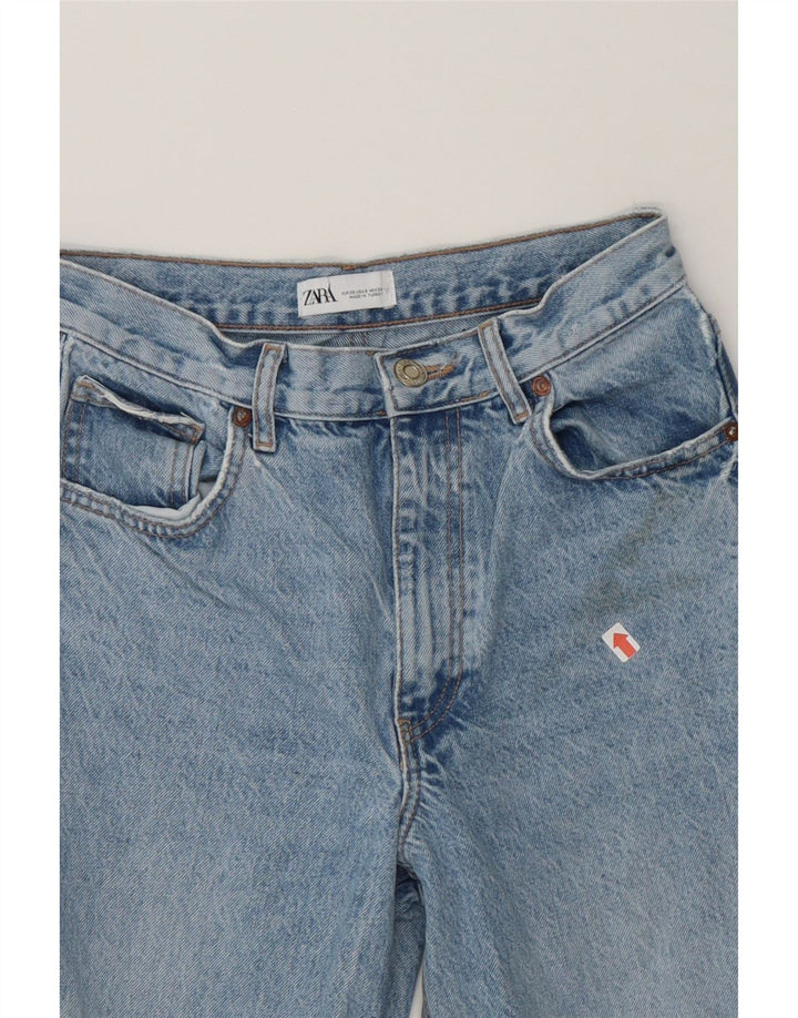 ZARA Womens High Rise Distressed Bootcut Jeans EU 38 Small W28 L34 Blue Vintage Zara and Second-Hand Zara from Messina Hembry 
