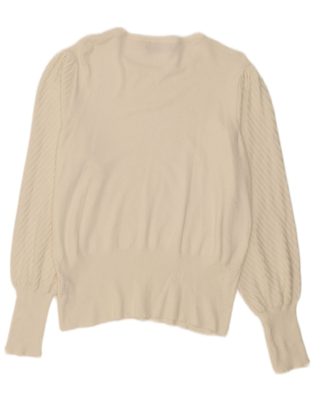 Marks & Spencer Dame Boat Neck Jumper Sweater UK 14 Medium Off White