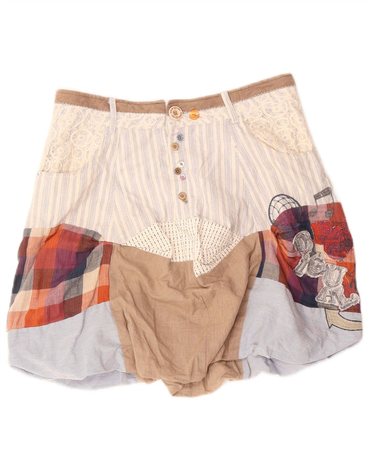 DESIGUAL Boblenederdel til kvinder EU 36 Lille W30 flerfarvet patchwork