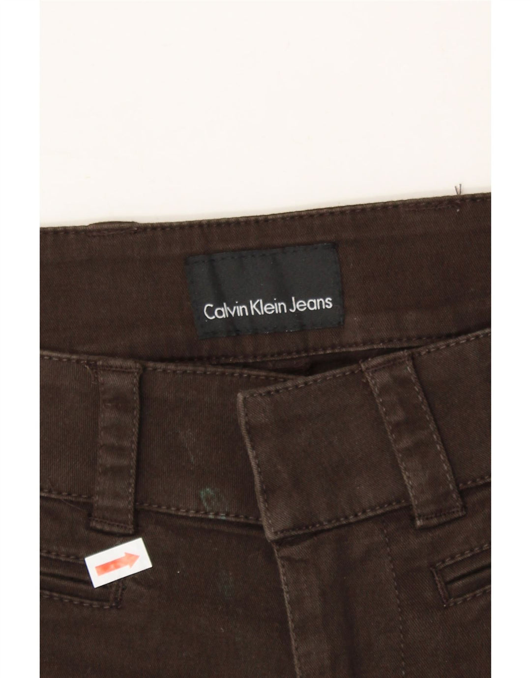 CALVIN KLEIN Womens Straight Casual Trousers W30 L29 Brown Vintage Calvin Klein and Second-Hand Calvin Klein from Messina Hembry 
