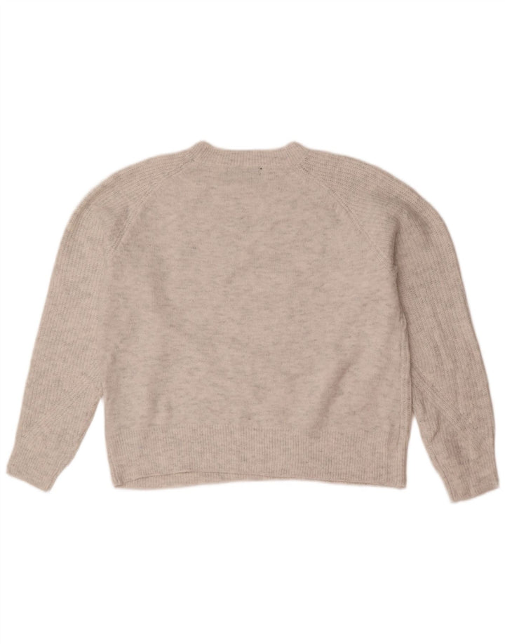 Marks & Spencer Dame sweater med rund hals DK 14 Medium Grå Akryl