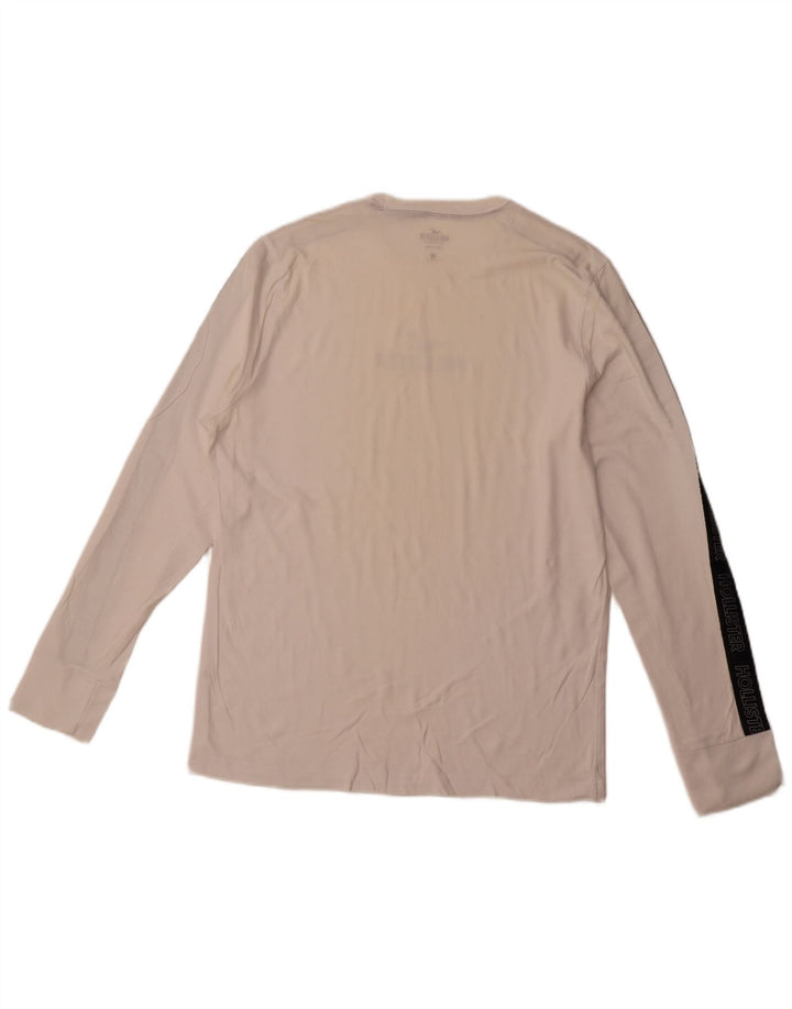 HOLLISTER Herre Grafisk Top Langærmet Stor Hvid Colourblock Bomuld