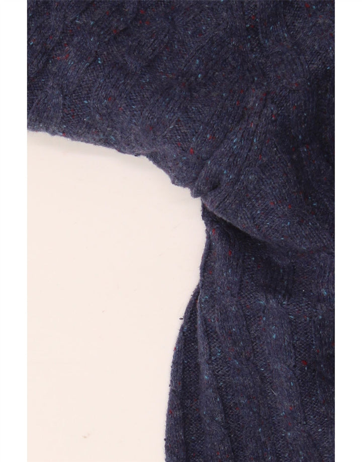 JACK WILLS Herre Crew Neck trøje Sweater Large Navy Blue Flecked