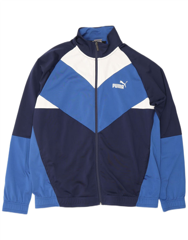 PUMA Træningsdragt til mænd Topjakke XL Blå Colourblock Polyester