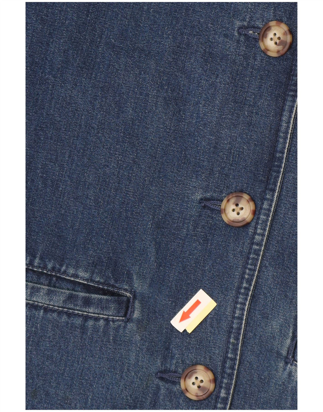 EDDIE BAUER Dame Oversized denimjakke UK 10 Small Blue Cotton