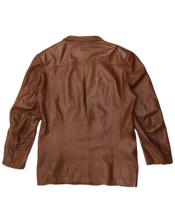 Vintage herre 2-knaps læder blazerjakke UK 40 Large Brown