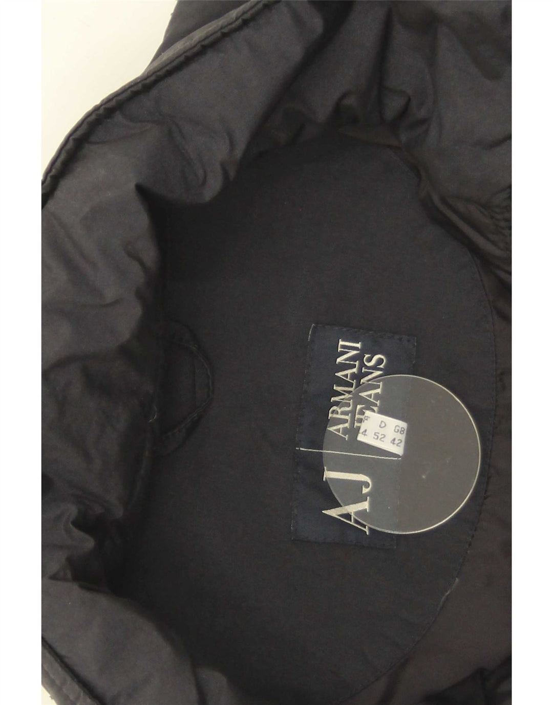 Armani Jeans Polstret jakke til mænd UK 42 XL Sort polyamid