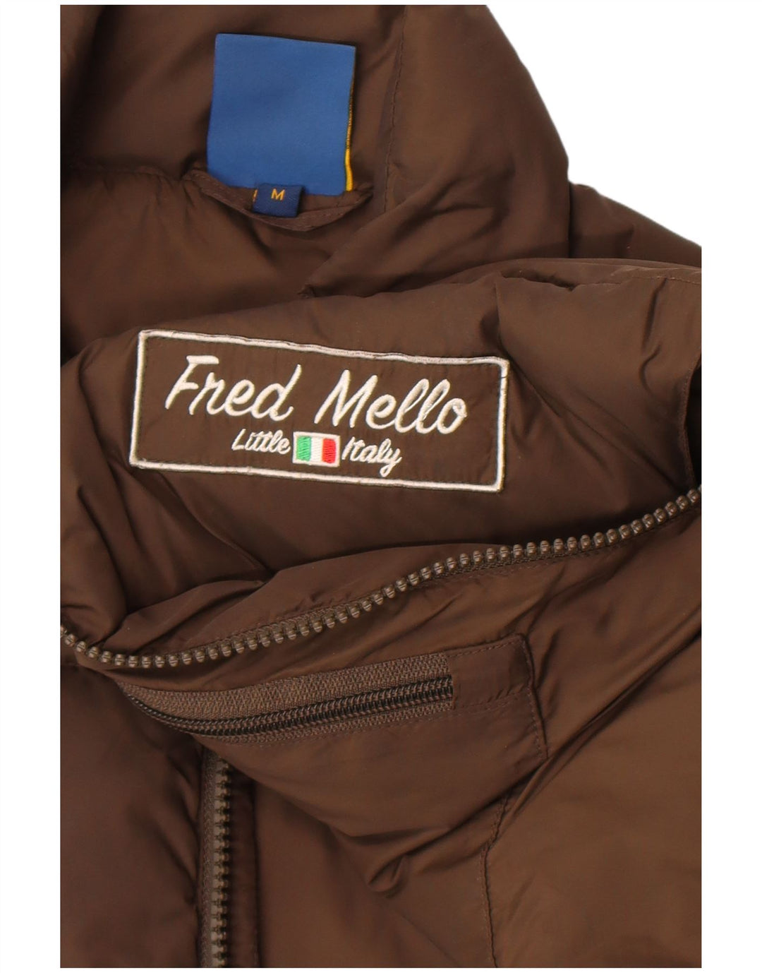 Fred Mello Herre grafisk polstret Gilet UK 40 medium brun polyamid