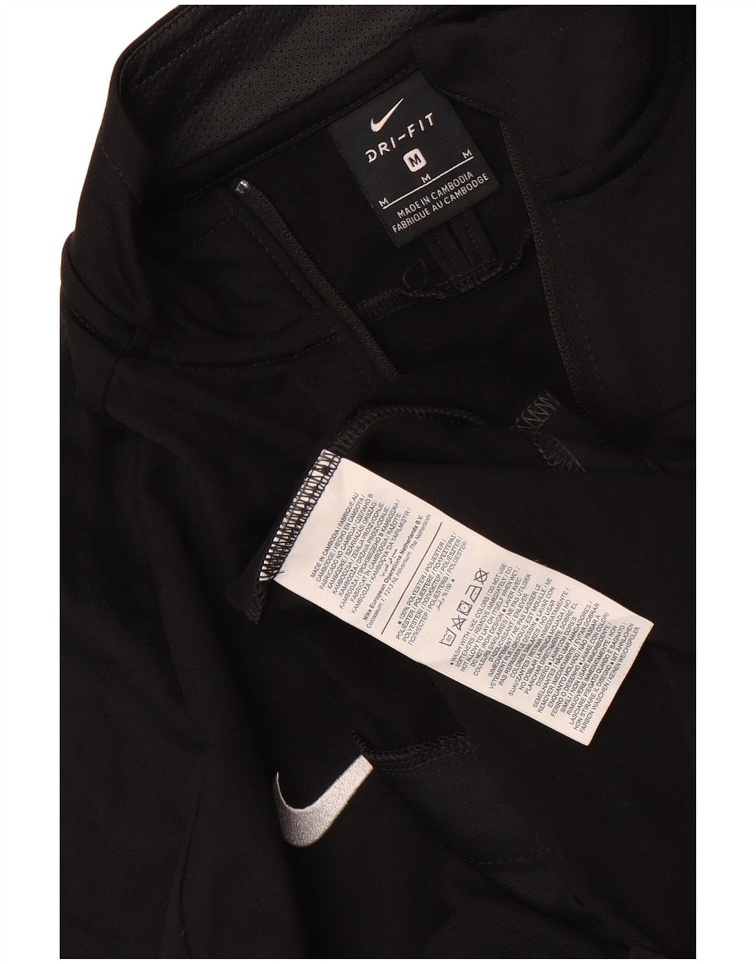 Nike Herre Dri Fit Grafisk træningsdragt Topjakke Medium Sort Polyester