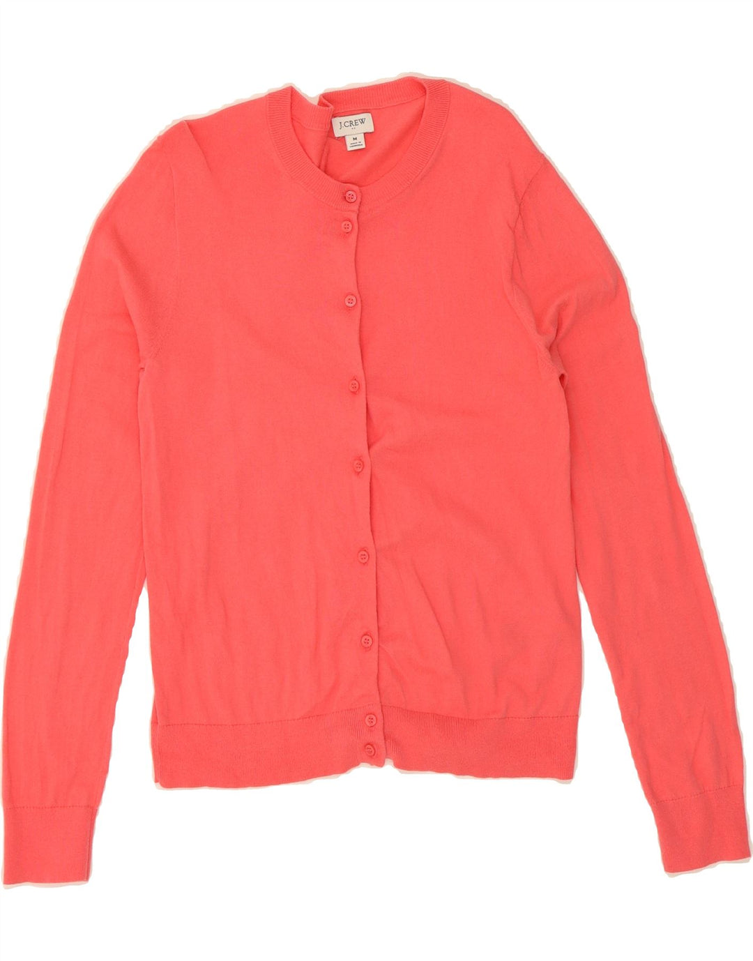 J. CREW Womens Oversized Cardigan Sweater UK 14 Medium Pink Cotton Vintage J. Crew and Second-Hand J. Crew from Messina Hembry 