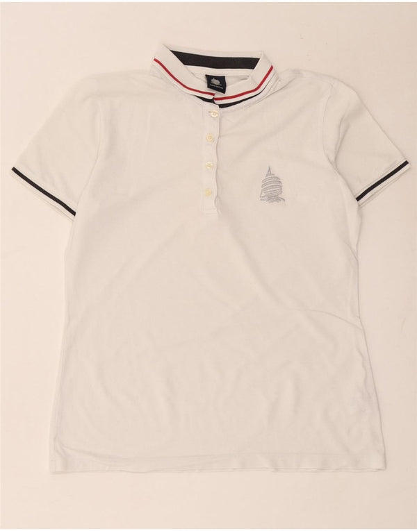 Marina Yachting Dame Polo Shirt UK 14 Medium White Bomuld