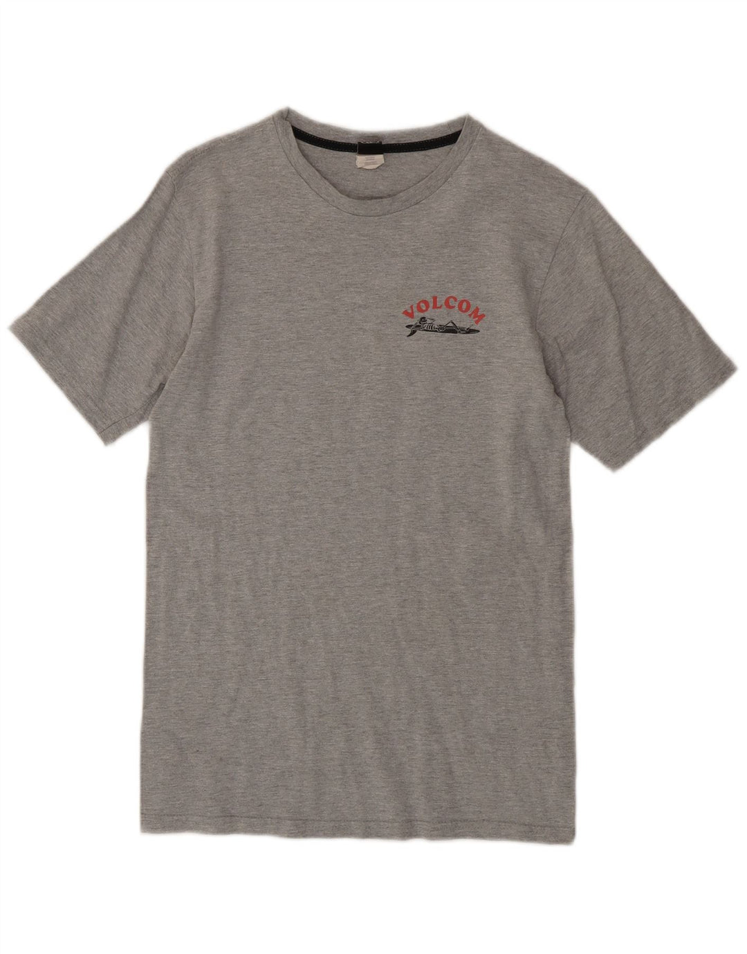 Volcom Herre Grafisk T-Shirt Top Lille Grå Bomuld