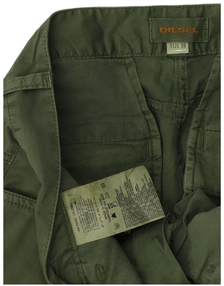 DIESEL Dame Slim Cargo Bukser W30 L30 Grøn Bomuld