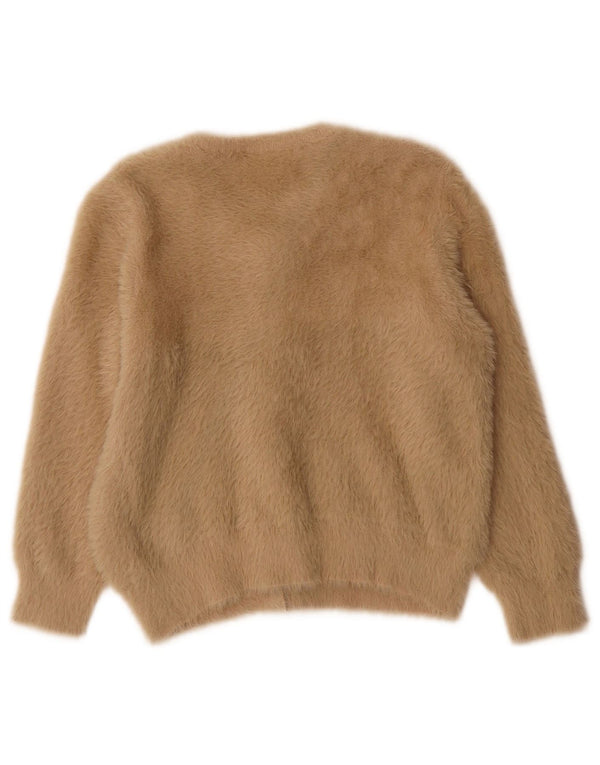 Zara 3/4-ærmet cardigantrøje til kvinder UK 14 Medium Beige