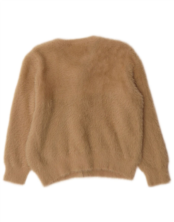 Zara 3/4-ærmet cardigantrøje til kvinder UK 14 Medium Beige
