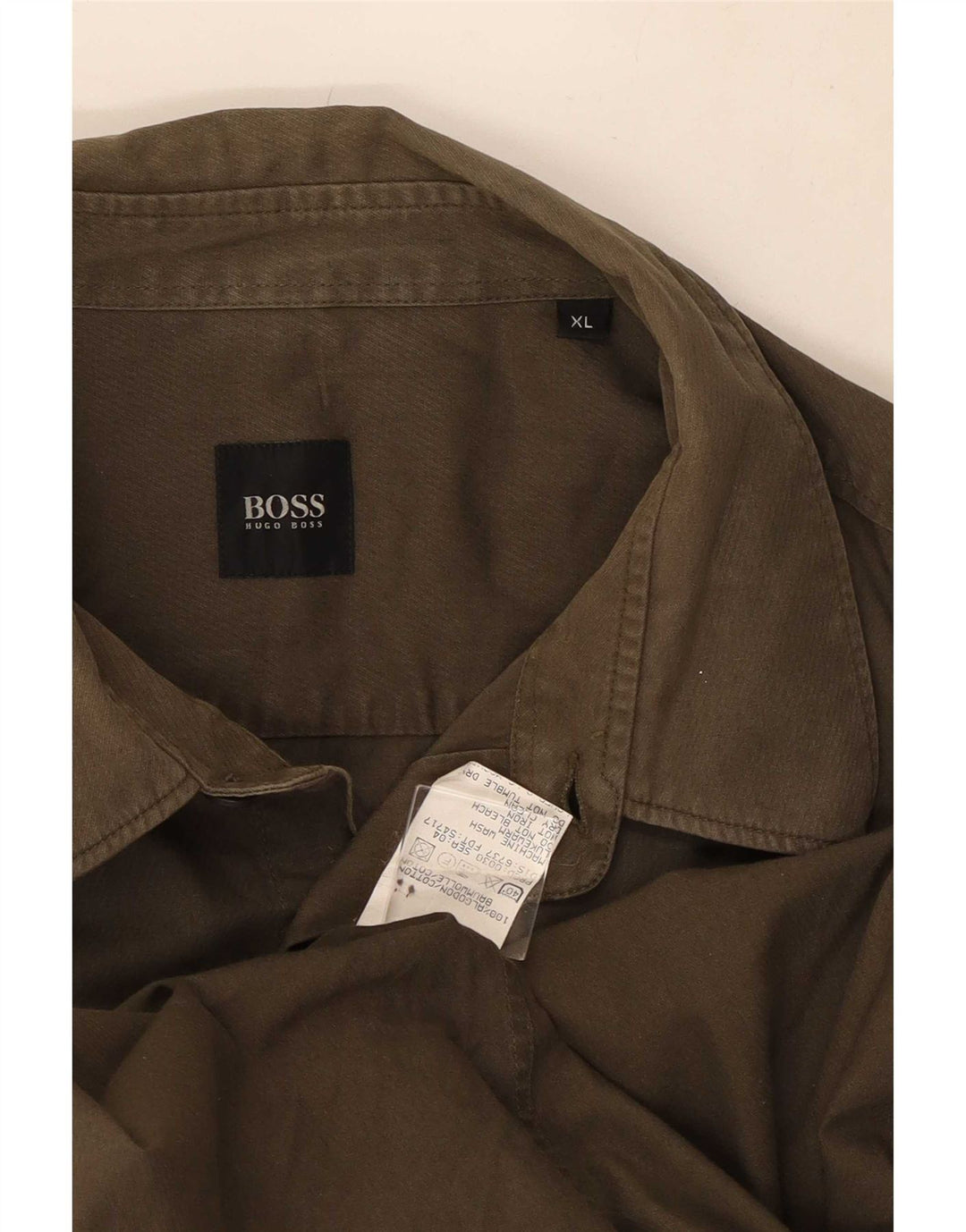 Hugo Boss Herreskjorte XL Khaki Bomuld