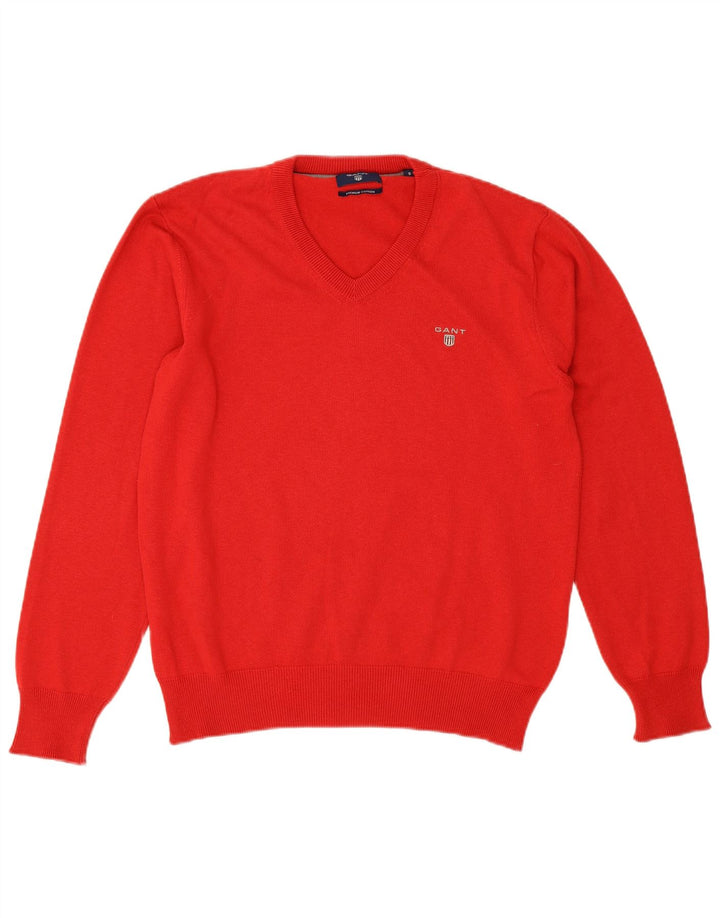 Gant Herre V-hals sweater lille rød bomuld