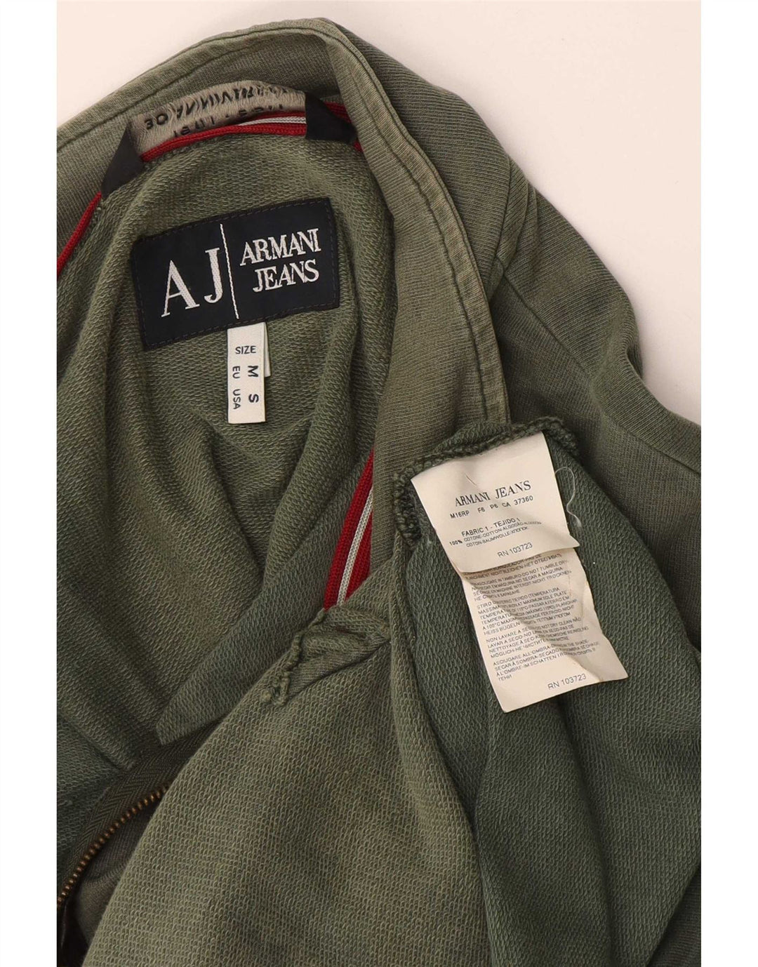 Armani Jeans Herre træningsdragt Topjakke Medium Grøn Bomuld