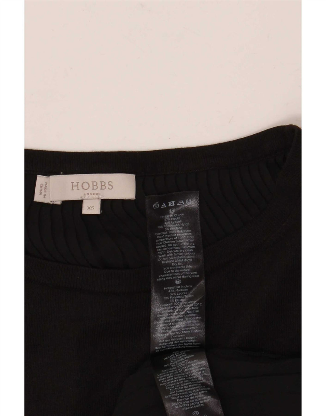 Hobbs Dame Oversized Top 3/4 ærme UK 6 XS Sort Modal