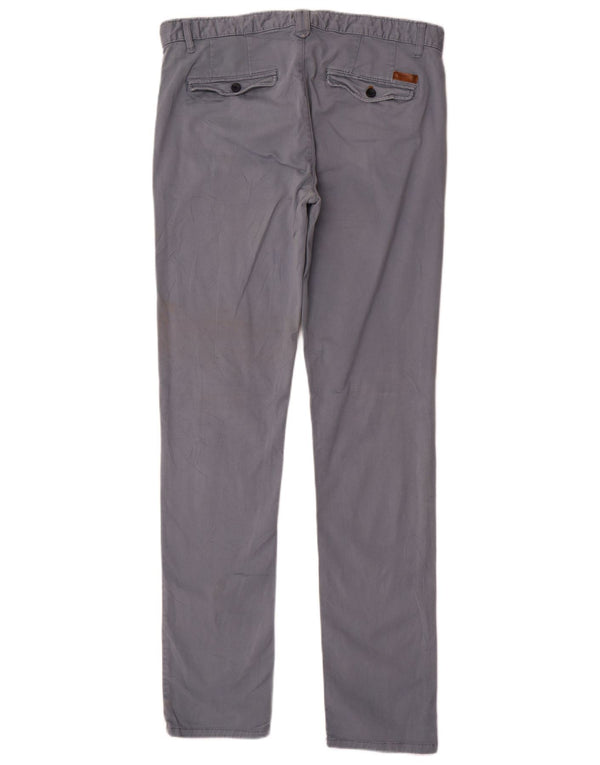 Zara Herre Slim Chino Bukser EU 42 Medium W34 L34 Blå Bomuld