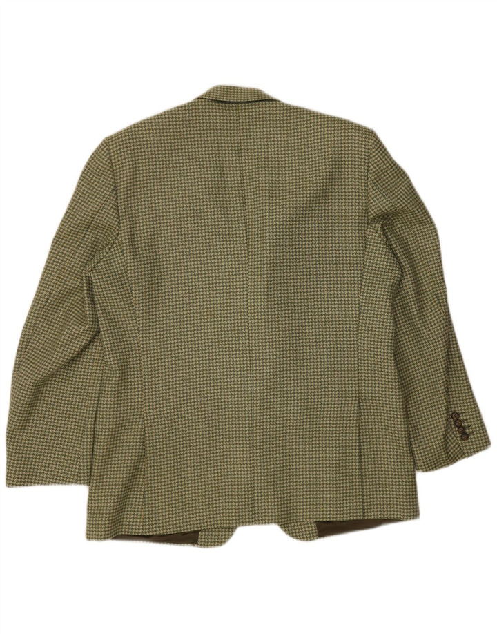 Carieri&Carieri Herre 2-knaps blazerjakke IT 56 3XL Grøn Houndstooth